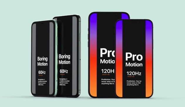 iPhone12 Pro / Pro Maxの120Hz対応ディスプレイはオプションで60Hzを選択可能？