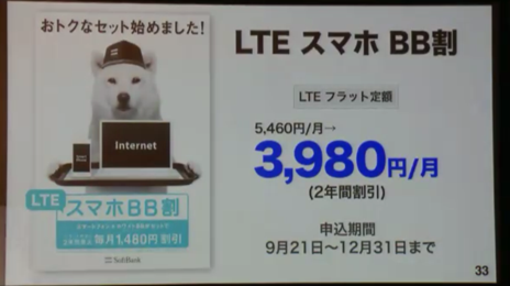 「4G/LTE スマホ BB 割」